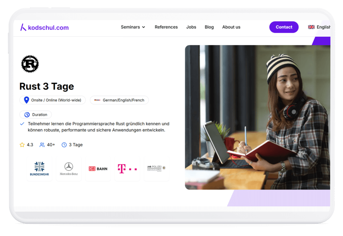 Kodschul course platform interface