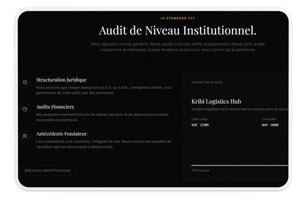 Venturas investment dashboard view